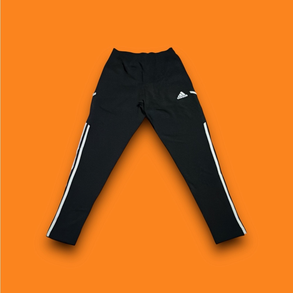Adidas aeroready 3 stripe tapered track pants black & white men’s small - Picture 2 of 4
